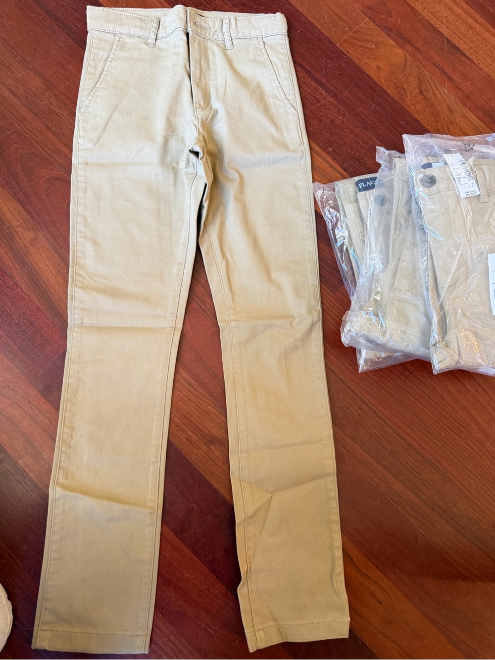 Boys Slim Khaki Pants - Tan